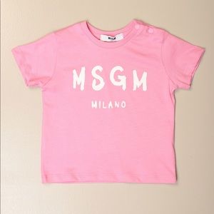 🆕 MSGM Kids Logo Print Cotton T-Shirt